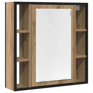 vidaXL Bad-Spiegelschrank Artisan-Eiche 60x16x60cm Holzwerkstoff