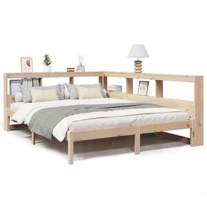 vidaXL Massivholzbett mit Regal ohne Matratze 160x200 cm Kiefernholz
