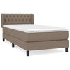 vidaXL Boxspringbett mit Matratze Taupe 90x200 cm Stoff