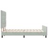 vidaXL Boxspringbett mit Kopfteil Hellgrau 160 x 200 cm Samt