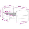 vidaXL Massivholzbett ohne Matratze Wachsbraun 90x200 Kiefernholz