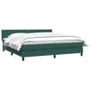 vidaXL Boxspringbett mit Matratze Dunkelgr&uuml;n 180x220 cm Samt