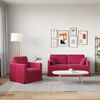 vidaXL Sofa 2 pcs Weinrot