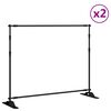 vidaXL Hintergrundstative 2 Stk. Schwarz 254x243 cm Stahl