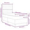 vidaXL Boxspringbett mit Matratze Dunkelgrau 90 x 200 cm Stoff