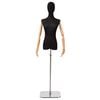 vidaXL Verstellbare Mannequin 165-213 cm mit Fu&szlig; Weiblich PP Schwarz