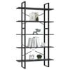 vidaXL Bücherregal 5 Fächer Grau 100x30x175 cm Holzwerkstoff