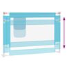 vidaXL Kleinkind-Bettschutzgitter Blau 90x25 cm Stoff