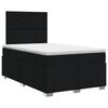 vidaXL Boxspringbett mit Matratze Schwarz 120 x 190 cm Stoff