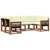 vidaXL Outdoor-Sofagarnitur 6 stk. Natur und Creme