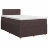 vidaXL Boxspringbett mit Matratze Dunkelbraun 120 x 200 cm Stoff