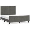 vidaXL Bettgestell ohne Matratze Dunkelgrau 140x200 cm Samt