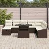 vidaXL Garten-Sofa-Set 9 pcs Braun Poly-Rattan