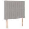 vidaXL Boxspringbett mit Matratze Hellgrau 90x200 cm Stoff