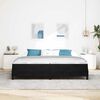 vidaXL Boxspringbett mit Matratze Schwarz 200 x 200 cm Stoff