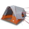 vidaXL Autozelt 4 Personen Grau und Orange Wasserfest