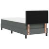 vidaXL Boxspringbett mit Matratze Dunkelgrau 80 x 200 cm Stoff