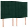 vidaXL Kopfteil Dunkelgr&uuml;n 144x5x118/128 cm Samt