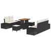 vidaXL Gartensofa-set 8 stk. 7-Sitzanzahl Schwarz Poly Rattan