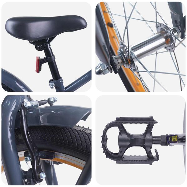 vidaXL Kinderfahrrad 20 Zoll f&uuml;r 6-11 Jahre alt Dunkelgrau