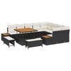 vidaXL Gartensofa-set mit Kissen 12 pcs Schwarz und Creme