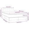vidaXL Boxspringbett mit Matratze Creme 120x200 cm Stoff