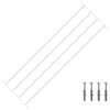 vidaXL Sicherheitsgitter f&uuml;r Fenster mit 4 Querstangen 93-174 cm