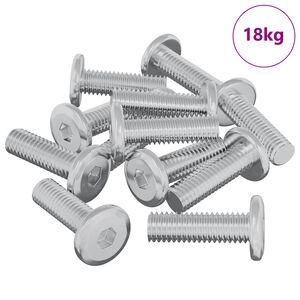 vidaXL Schraube 1593 pcs Silber 8 x 25 mm Stahl
