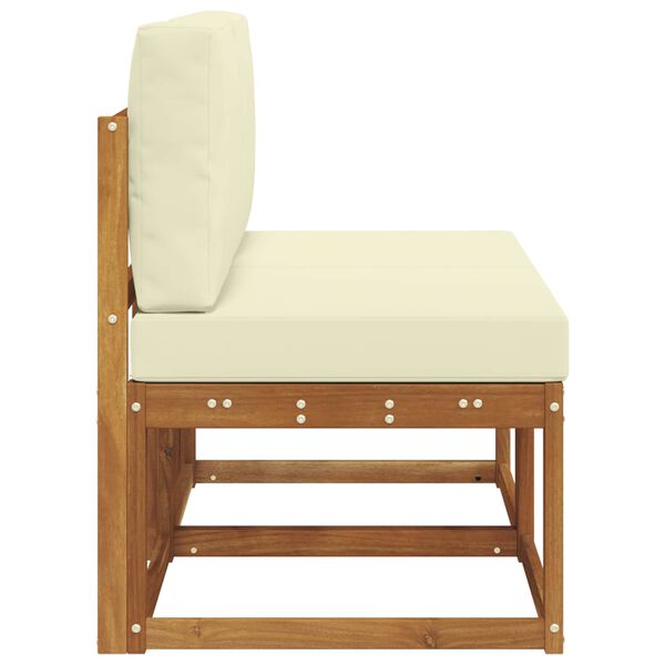 vidaXL 2 St&uuml;ck Outdoor Mittelsofa Massivholz Akazie