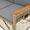 vidaXL Garten Liegesofa Set Beige und Hellgrau 164 x 164 x 112 cm
