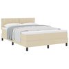 vidaXL Boxspringbett mit Matratze Creme 160 x 200 cm Stoff