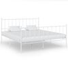 vidaXL Bett Wei&szlig; Metall 140x200 cm