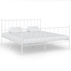 vidaXL Bett Wei&szlig; Metall 140x200 cm
