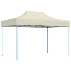 vidaXL Profi-Partyzelt Faltbar 3&times;4 m Stahl Creme