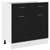 vidaXL H&auml;ngeschrank mit Regal Schwarz Eichen-Optik 80 x 31 x 81,5 cm