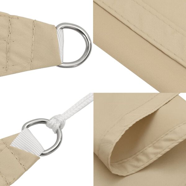 vidaXL Sonnensegel Oxford-Gewebe Dreieckig 5x5x5 m Beige