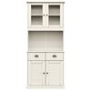 vidaXL Highboard VIGO Wei&szlig; 78x40x175 cm Massivholz Kiefer