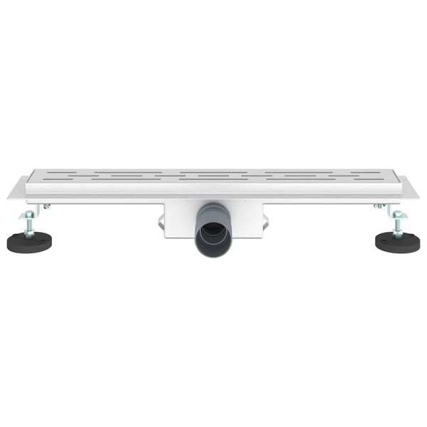 vidaXL Duschabfluss mit Liniendesign Silber 60 cm Edelstahl 304