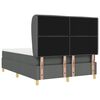 vidaXL Boxspringbett mit Matratze Dunkelgrau 90x190 cm Dunkelgrau