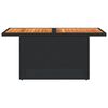 vidaXL Gartentisch Schwarz 100x55x73 cm Poly Rattan und Akazienholz