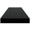 vidaXL Schweberegale 4 Stk. Schwarz 80x23,5x3,8 cm MDF