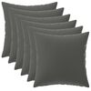 vidaXL Kissen mit Kissen HEERLEN 6 Stk. Anthrazit Polyester