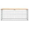 vidaXL Gartenbank aus Gabionen 103x44x42 cm Massivholz Kiefer