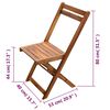vidaXL 3-tlg. Bistro-Set Klappbar Massivholz Akazie