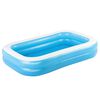 Bestway Aufblasbarer Familienpool Rechteckig 262x175x51 cm Blau Wei&szlig;