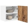 vidaXL H&auml;ngeschrank mit T&uuml;r 2 pcs Altes Holz und Wei&szlig; 40 x 31 x 40 cm