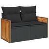 vidaXL Gartensofa-set mit Kissen 10 pcs Schwarz Poly-Rattan