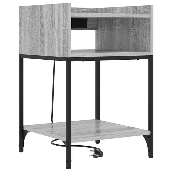 vidaXL Nachttisch Graues Sonoma 40 x 40 x 61 cm Holzwerkstoff
