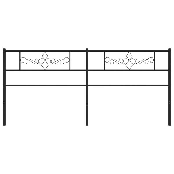vidaXL Kopfteil Metall Schwarz 180 cm