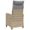 vidaXL Liegestuhl mit Teeteller 62 x 64 x 112 cm Poly-Rattan
